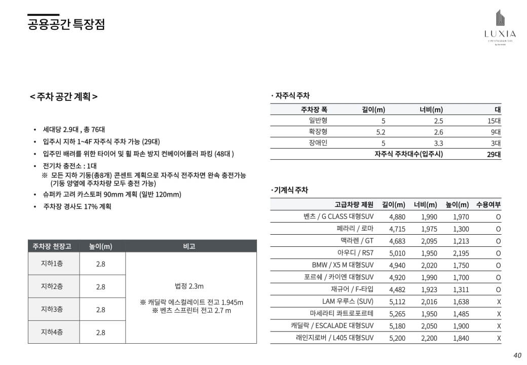 공용공간 특장점 주차장